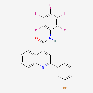 2-(3-bromophenyl)-N-(2,3,4,5,6-pentafluorophenyl)quinoline-4-carboxamide