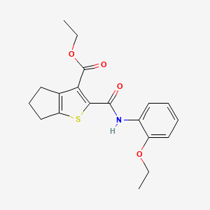 ethyl 2-[(2-ethoxyphenyl)carbamoyl]-5,6-dihydro-4H-cyclopenta[b]thiophene-3-carboxylate