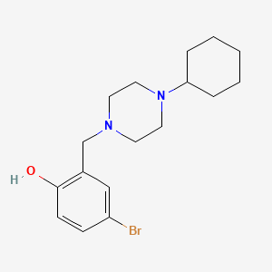 4-Bromo-2-[(4-cyclohexylpiperazin-1-yl)methyl]phenol