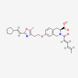 (3S)-7-[2-[2-[(E)-2-Cyclopentylvinyl]-5-methyloxazole-4-yl]ethoxy]-2-[(2E,4E)-1-oxo-2,4-hexadiene-1-yl]-1,2,3,4-tetrahydroisoquinoline-3-carboxylic acid