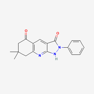 7,7-dimethyl-2-phenyl-7,8-dihydro-1H-pyrazolo[3,4-b]quinoline-3,5(2H,6H)-dione