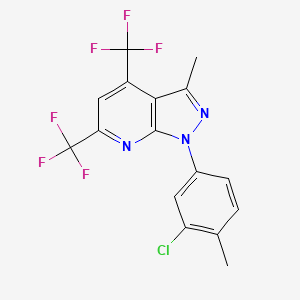 1-(3-Chloro-4-methylphenyl)-3-methyl-4,6-bis(trifluoromethyl)pyrazolo[3,4-b]pyridine