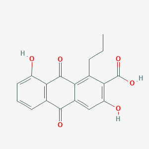2-Anthracenecarboxylic acid, 9,10-dihydro-3,8-dihydroxy-9,10-dioxo-1-propyl-