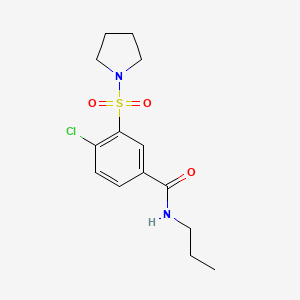 molecular formula C14H19ClN2O3S B12477246 4-chloro-N-propyl-3-(pyrrolidin-1-ylsulfonyl)benzamide 