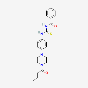 N-{[4-(4-butanoylpiperazin-1-yl)phenyl]carbamothioyl}benzamide