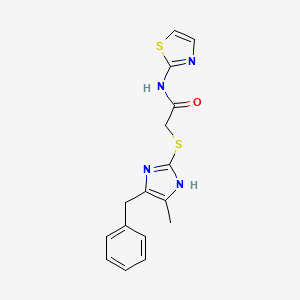 2-[(5-benzyl-4-methyl-1H-imidazol-2-yl)sulfanyl]-N-(1,3-thiazol-2-yl)acetamide