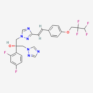 molecular formula C24H20F6N6O2 B1247730 (2S)-2-(2,4-difluorophenyl)-1-[3-[(E)-2-[4-(2,2,3,3-tetrafluoropropoxy)phenyl]ethenyl]-1,2,4-triazol-1-yl]-3-(1,2,4-triazol-1-yl)propan-2-ol 
