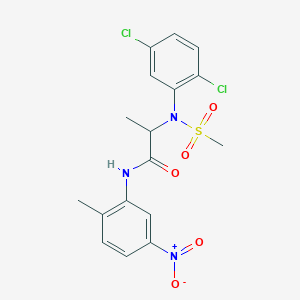 N~2~-(2,5-dichlorophenyl)-N-(2-methyl-5-nitrophenyl)-N~2~-(methylsulfonyl)alaninamide