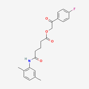 2-(4-Fluorophenyl)-2-oxoethyl 5-[(2,5-dimethylphenyl)amino]-5-oxopentanoate