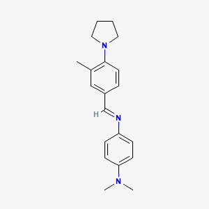 N,N-dimethyl-N'-{(E)-[3-methyl-4-(pyrrolidin-1-yl)phenyl]methylidene}benzene-1,4-diamine