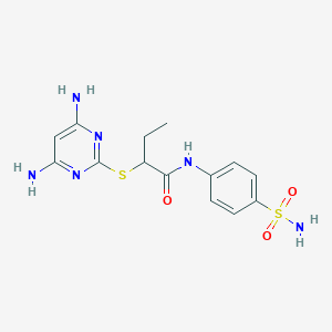 2-[(4,6-diaminopyrimidin-2-yl)sulfanyl]-N-(4-sulfamoylphenyl)butanamide