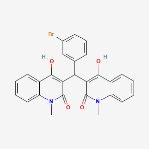 3,3'-[(3-bromophenyl)methanediyl]bis(4-hydroxy-1-methylquinolin-2(1H)-one)