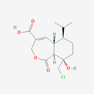 molecular formula C15H21ClO5 B1247740 Heptelidic acid chlorohydrin 
