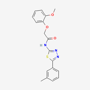 2-(2-methoxyphenoxy)-N-[5-(3-methylphenyl)-1,3,4-thiadiazol-2-yl]acetamide