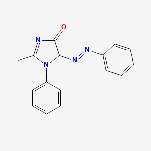 molecular formula C16H14N4O B12477440 2-Methyl-1-phenyl-5-phenylazo-1,5-dihydro-imidazol-4-one 