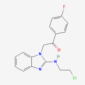 2-{2-[(2-chloroethyl)amino]-1H-benzimidazol-1-yl}-1-(4-fluorophenyl)ethanone