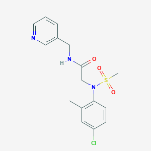 N~2~-(4-chloro-2-methylphenyl)-N~2~-(methylsulfonyl)-N-(pyridin-3-ylmethyl)glycinamide