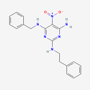 N~4~-benzyl-5-nitro-N~2~-(2-phenylethyl)pyrimidine-2,4,6-triamine