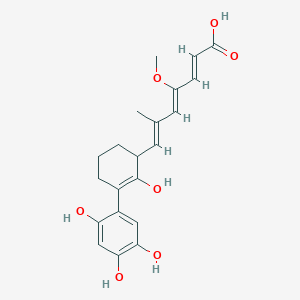 molecular formula C21H24O7 B1247748 Cuevaene B 