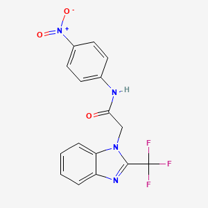 N-(4-nitrophenyl)-2-[2-(trifluoromethyl)-1H-benzimidazol-1-yl]acetamide