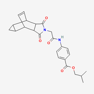 2-methylpropyl 4-{[(1,3-dioxooctahydro-4,6-ethenocyclopropa[f]isoindol-2(1H)-yl)acetyl]amino}benzoate