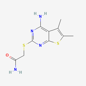 2-({4-Amino-5,6-dimethylthieno[2,3-d]pyrimidin-2-yl}sulfanyl)acetamide