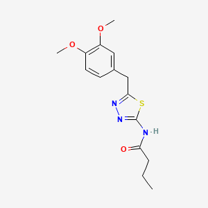 N-[5-(3,4-dimethoxybenzyl)-1,3,4-thiadiazol-2-yl]butanamide