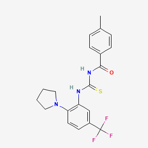 4-methyl-N-{[2-(pyrrolidin-1-yl)-5-(trifluoromethyl)phenyl]carbamothioyl}benzamide