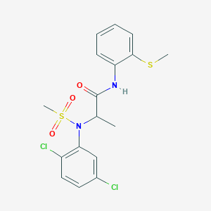 N~2~-(2,5-dichlorophenyl)-N-[2-(methylsulfanyl)phenyl]-N~2~-(methylsulfonyl)alaninamide