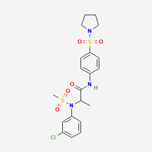 N~2~-(3-chlorophenyl)-N~2~-(methylsulfonyl)-N-[4-(pyrrolidin-1-ylsulfonyl)phenyl]alaninamide