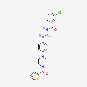 3-chloro-4-methyl-N-({4-[4-(thiophen-2-ylcarbonyl)piperazin-1-yl]phenyl}carbamothioyl)benzamide