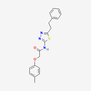 2-(4-methylphenoxy)-N-[5-(2-phenylethyl)-1,3,4-thiadiazol-2-yl]acetamide