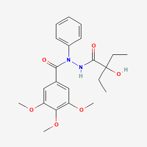 N'-(2-ethyl-2-hydroxybutanoyl)-3,4,5-trimethoxy-N-phenylbenzohydrazide