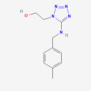 molecular formula C11H15N5O B12477594 2-{5-[(4-methylbenzyl)amino]-1H-tetrazol-1-yl}ethanol 