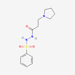 N'-(phenylsulfonyl)-3-(pyrrolidin-1-yl)propanehydrazide