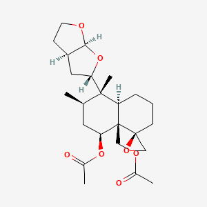 molecular formula C24H36O7 B1247762 14,15-Dihydroclerodin 