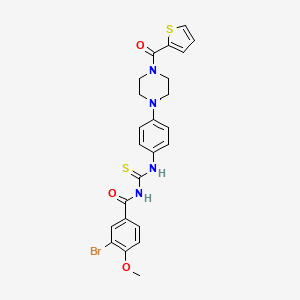 3-bromo-4-methoxy-N-({4-[4-(thiophen-2-ylcarbonyl)piperazin-1-yl]phenyl}carbamothioyl)benzamide