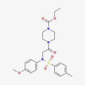 ethyl 4-{N-(4-methoxyphenyl)-N-[(4-methylphenyl)sulfonyl]glycyl}piperazine-1-carboxylate