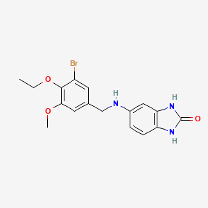 5-[(3-bromo-4-ethoxy-5-methoxybenzyl)amino]-1,3-dihydro-2H-benzimidazol-2-one