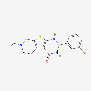 5-(3-bromophenyl)-11-ethyl-8-thia-4,6,11-triazatricyclo[7.4.0.02,7]trideca-1(9),2(7)-dien-3-one