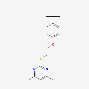 2-{[2-(4-Tert-butylphenoxy)ethyl]sulfanyl}-4,6-dimethylpyrimidine