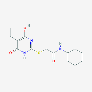 N-cyclohexyl-2-[(5-ethyl-4-hydroxy-6-oxo-1,6-dihydropyrimidin-2-yl)sulfanyl]acetamide