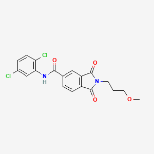 molecular formula C19H16Cl2N2O4 B12477714 N-(2,5-dichlorophenyl)-2-(3-methoxypropyl)-1,3-dioxoisoindole-5-carboxamide 