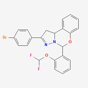 2-(4-Bromophenyl)-5-[2-(difluoromethoxy)phenyl]-1,10b-dihydropyrazolo[1,5-c][1,3]benzoxazine