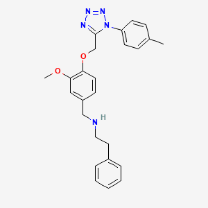 molecular formula C25H27N5O2 B12477745 N-(3-methoxy-4-{[1-(4-methylphenyl)-1H-tetrazol-5-yl]methoxy}benzyl)-2-phenylethanamine 