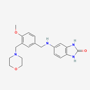 5-{[4-methoxy-3-(morpholin-4-ylmethyl)benzyl]amino}-1,3-dihydro-2H-benzimidazol-2-one