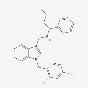 N-{[1-(2,4-dichlorobenzyl)-1H-indol-3-yl]methyl}-1-phenylbutan-1-amine