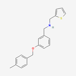 molecular formula C20H21NOS B12477776 1-{3-[(4-methylbenzyl)oxy]phenyl}-N-(thiophen-2-ylmethyl)methanamine 