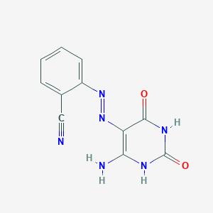 2-[(E)-(4-amino-2,6-dihydroxypyrimidin-5-yl)diazenyl]benzonitrile