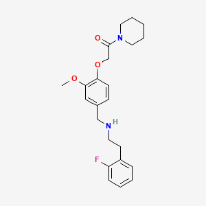 2-[4-({[2-(2-Fluorophenyl)ethyl]amino}methyl)-2-methoxyphenoxy]-1-(piperidin-1-yl)ethanone